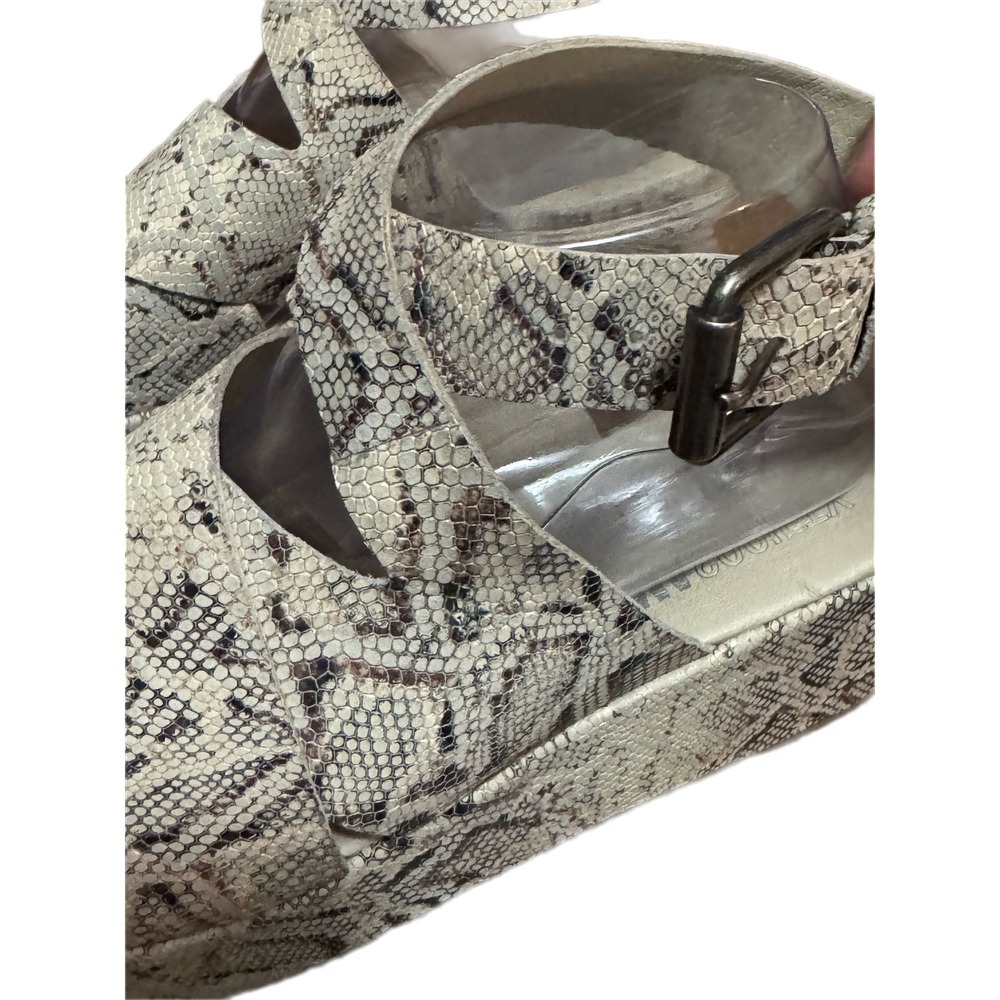 Matisse x Amuse Society Runaway Platform Sandals Womens 9 Neutral Snakeskin EX - Picture 5 of 11